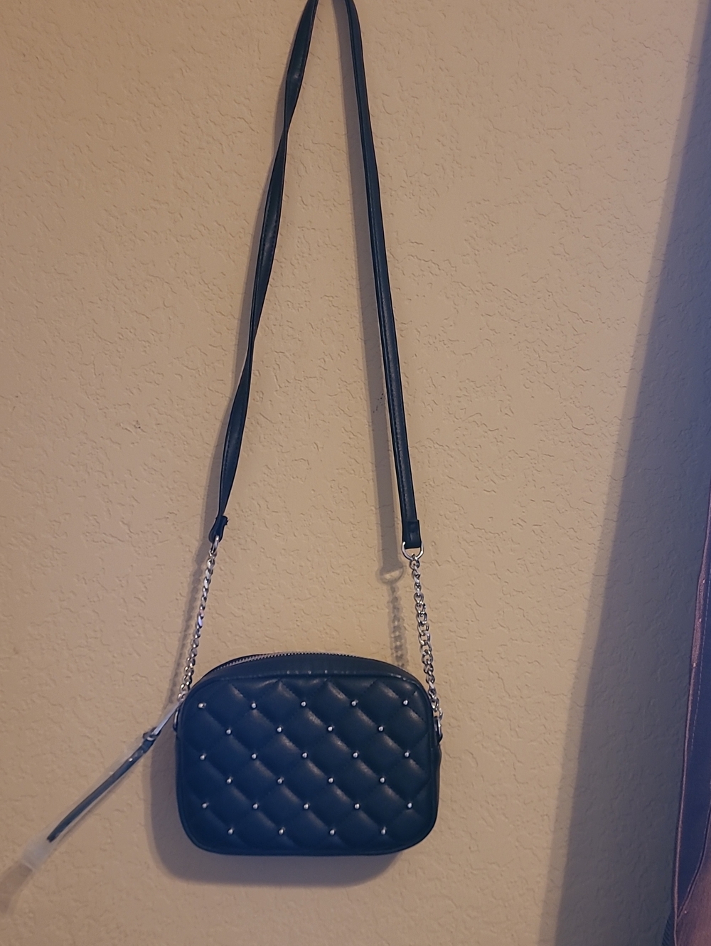Rebecca Minkoff Black Quilted Crossbody with Chain Strap